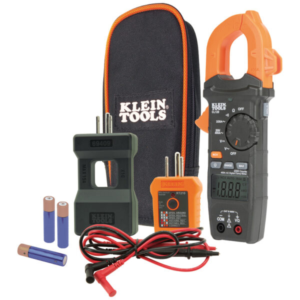 MULTIMETRO DE GANCHO Y KIT DE PRUEBA ELECTRICA DIVISOR DE LINEA KLEIN