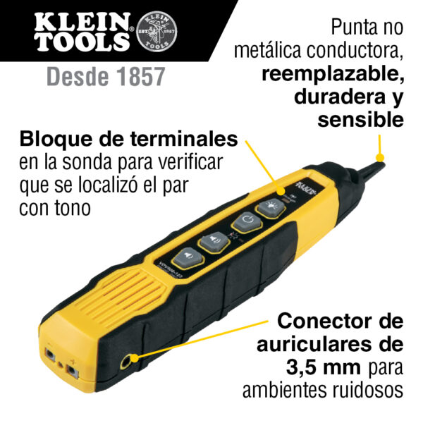 JUEGO DE RASTREO DE CABLES ELECTRICOS TONE AND PROBE PRO VDV500-820 KLEIN TOOLS - Imagen 4