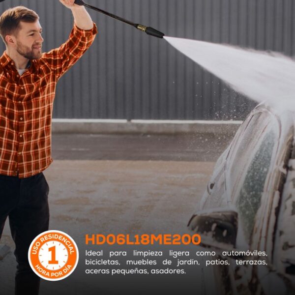 Hidrolavadora eléctrica 1800PSI HD06L18ME200 EVANS 127V 13A - Imagen 3